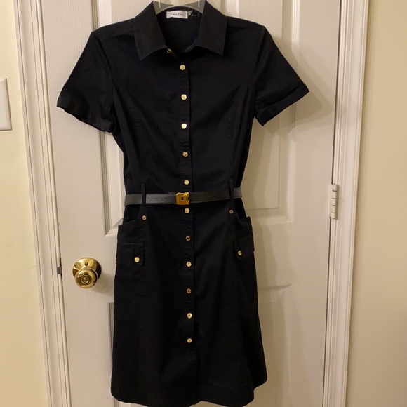 Calvin Klein Dresses & Skirts - Calvin Klein Shirt Dress Cargo Utility Pockets